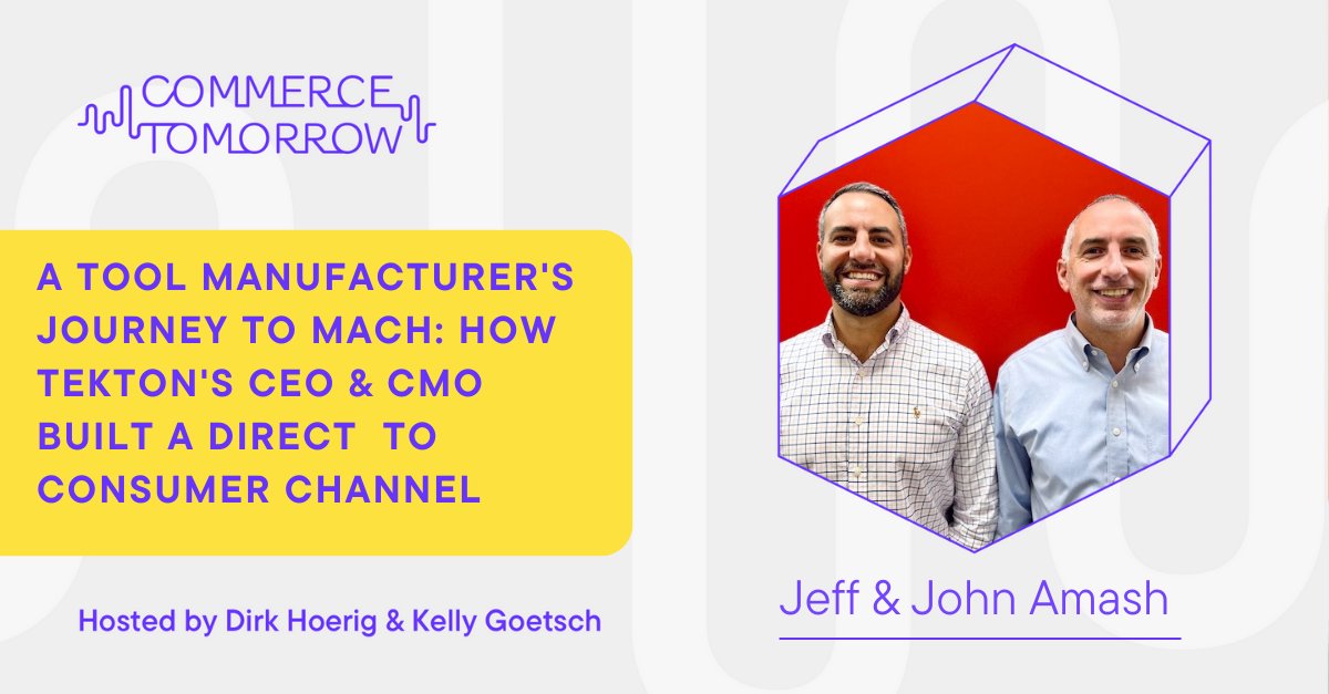 🎤 CommerceTomorrow Podcast (@commercetmrw) on Twitter photo We're excited to share our newest episode with Tekton CEO John Amash and CMO <a href="/jeffamash/">Jeff Amash</a>!
Tune in now and use discount code COMMERCETOMORROW for 10% off your order at Tekton.com 🛠
soundcloud.com/commercetomorr… We're excited to share our newest episode with Tekton CEO John Amash and CMO <a href="/jeffamash/">Jeff Amash</a>!
Tune in now and use discount code COMMERCETOMORROW for 10% off your order at Tekton.com 🛠
soundcloud.com/commercetomorr…