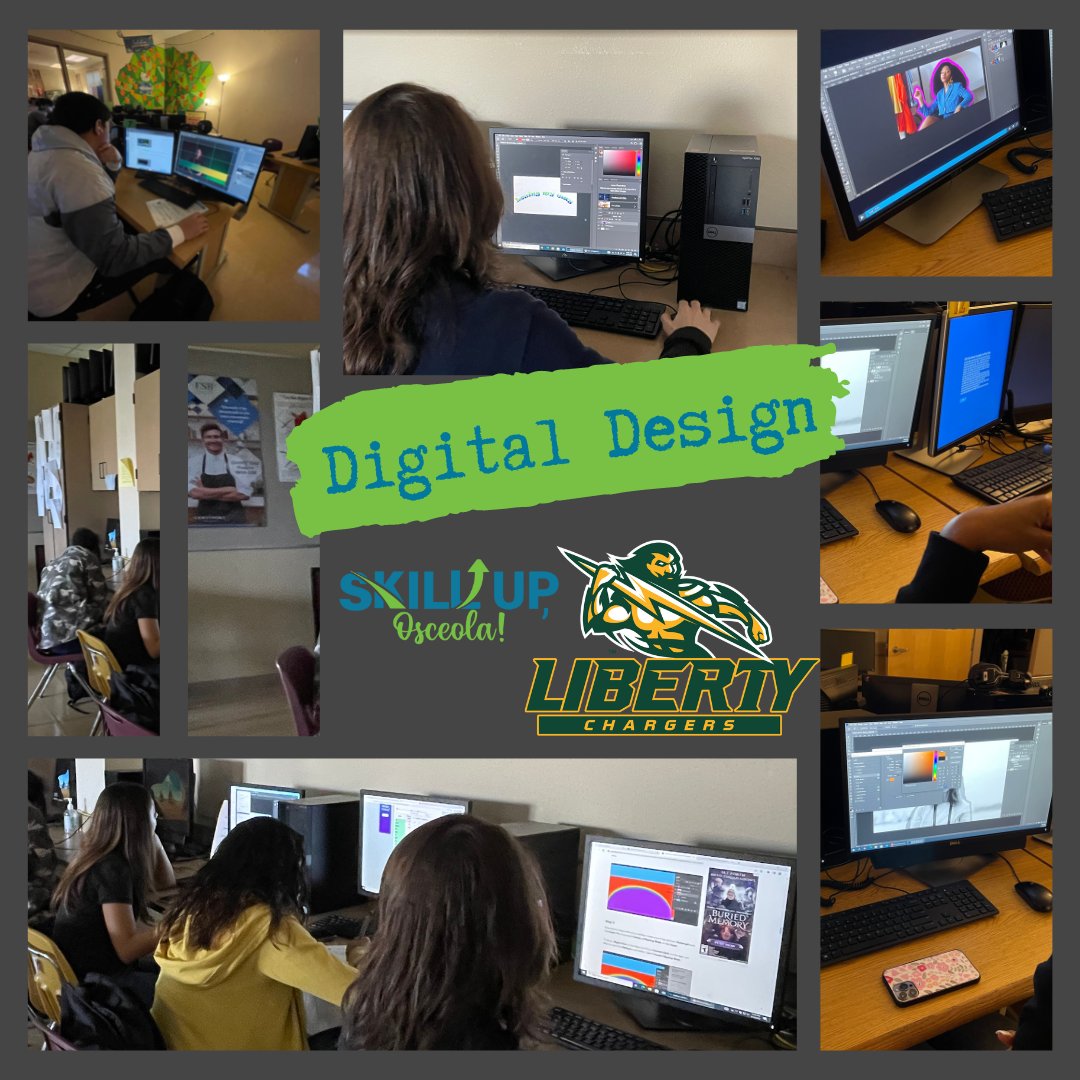 OsceolaCTE's tweet photo. Digital Design in Action at @lbhschargers 
#CTErrific #CTEOsceola #SkillUpOsceola #GetThereF https://t.co/gpgB3ZExrA