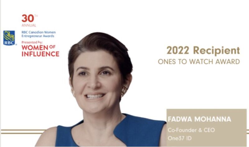 She is our very own stellar CEO !
Congratulations on receiving the prestigious #RBC 30th Annual "Ones to Watch" Award presented by #womenofinfluence.

We look forward to more achievements in the future.
#womenenterpreneur #one37 #ssi #digitalidentity