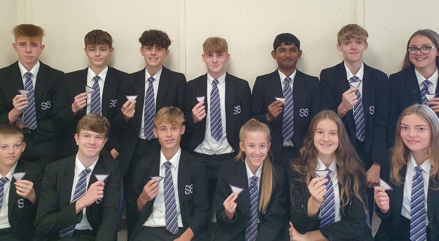saxpedepartment's tweet photo. Y9 and Y10 students who have achieved their silver sports leaders award received their badges today! ππ #saxmindset https://t.co/wqO4MKuq2l