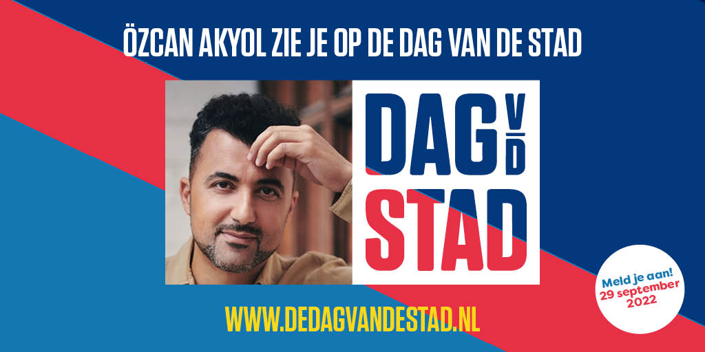 Kom jij op 29 september naar de #DagvandeStad @gemeentetilburg? Laat je inspireren door columnist, schrijver en programmamaker <a href="/OzcanAkyol/">Özcan Akyol</a>. Hij is dagvoorzitter tijdens de plenaire programma’s én geeft een #LastLecture. Mis het niet en meld je nu aan: dedagvandestad.nl