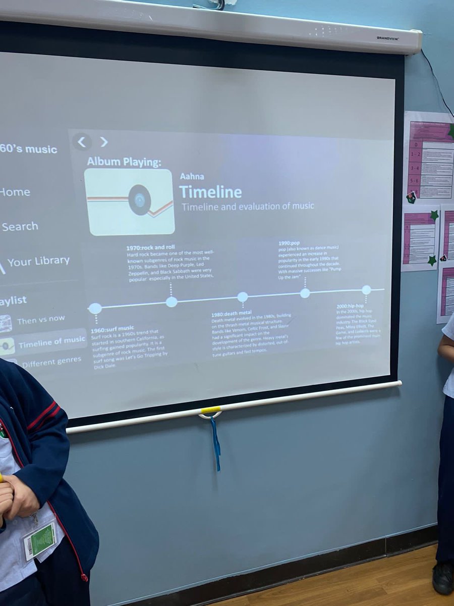 Year 9 Context presentations. A Spotify and Netflix inspired PowerPoint.