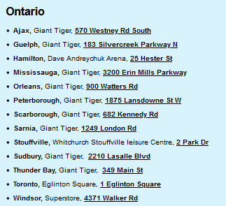 redjo1160's tweet photo. @erindavis Ontario Locations participating @lives2talk https://t.co/E6V5htq5Ee