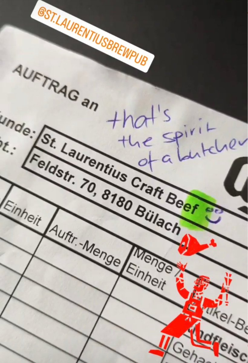 LaurentiusBeer's tweet photo. That's the spirit 🤣😅
#bstellig #beef #craftbeef #brewpub #stlaurentius #bülach https://t.co/clKBc3NR6t