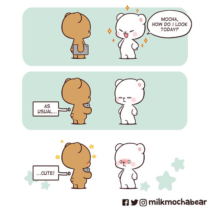 As usual~❤️
---
Feel free to mention your loved ones~💕
#milkmochabear
#milkandmocha 