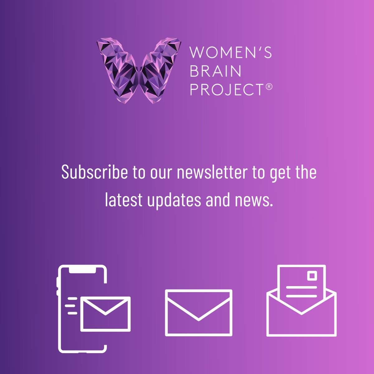 Are you subscribed to the #WomenBrainProject newsletter? When you subscribe you get the latest updates &amp; news from us delivered straight to your inbox. 

Subscribe now by selecting this link: forum-wbp.us19.list-manage.com/subscribe?u=e3…

Or if you want to subscribe later you can go to our website!