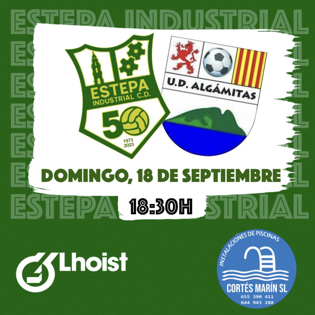 🟢⚪️ ARRANCA LA TEMPORADA 22/23‼️

🆚 U.D. Algamitas 
🗓 Domingo, 18 de septiembre 
🕡 18:30h
🏟 Campo de fútbol municipal Era Verde 

Te esperamos ‼️💚

#vamoslosverdes