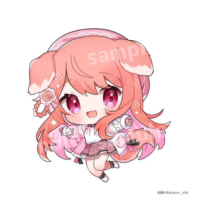 【SDお仕事】この度、珊瑚しゅか様のSDを描かせていただきました!サムネにも使って頂けて嬉しいです。ご依頼ありがとうございます…! 