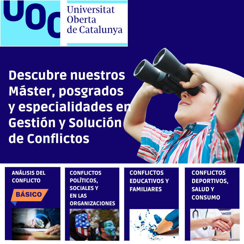 🔎Descubre los #master #posgrados #especialidades #online en Análisis, Gestión y Solución de Conflictos <a href="/UOCuniversidad/">UOCuniversidad</a> <a href="/UOCedcp/">UOC Dret i Política</a> 

👌Más de 16 años de experiencia docente, investigación y de proyectos de resolución de conflictos y mediación nos avalan. 

👉estudios.uoc.edu/es/masters-pos…