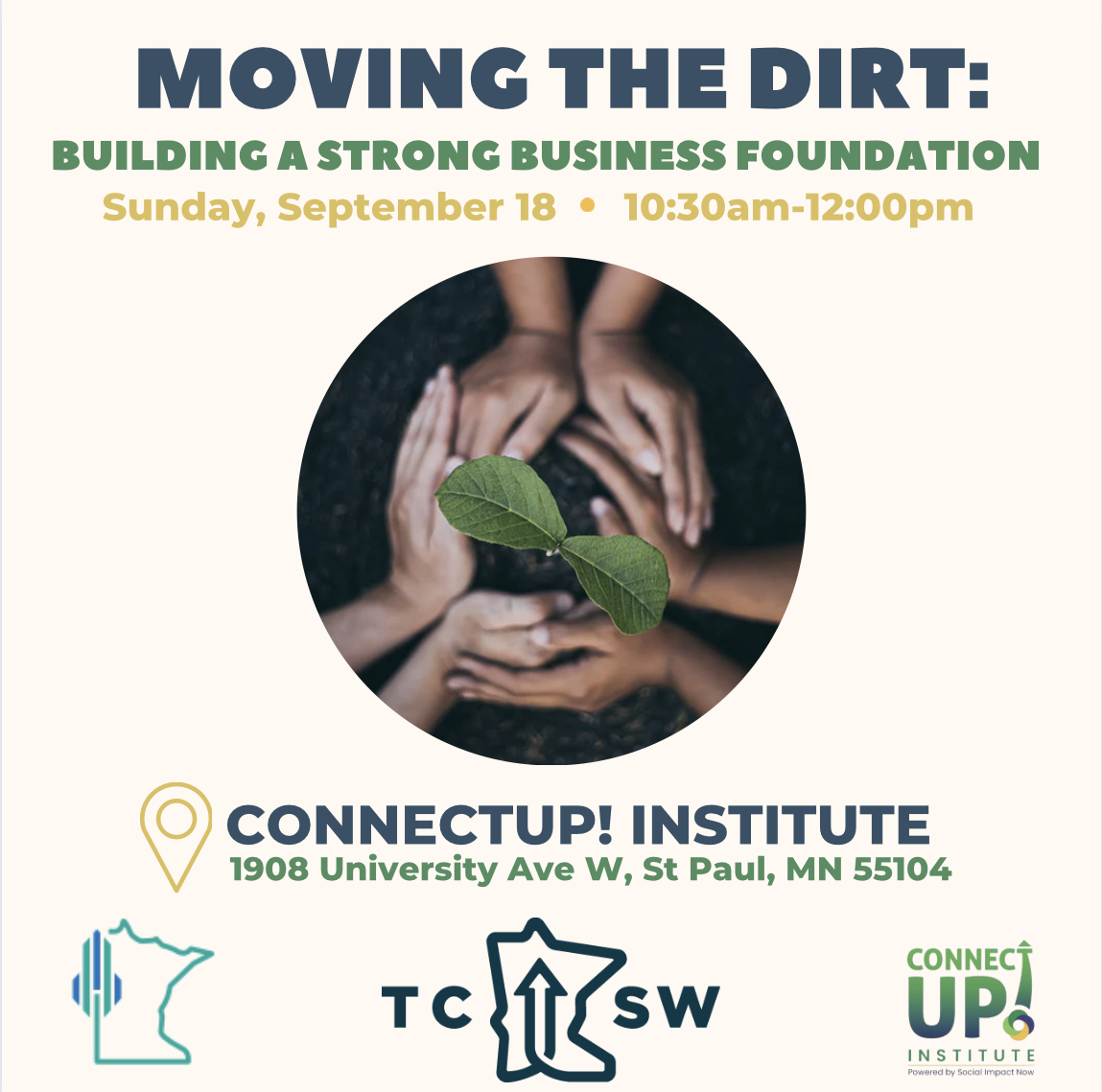 There's still time to register for this Sunday's Moving the Dirt session. Learn how to scale your business to the next level and move out of hustle mode!

Register for FREE on Eventbrite: bit.ly/3Q7VZqj