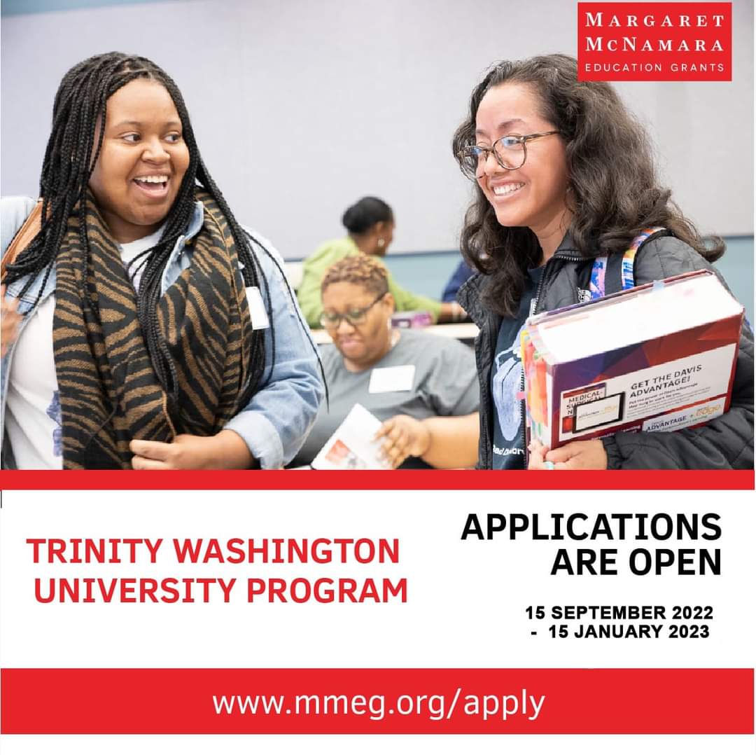 MMEGGrants's tweet photo. Applications open today for our educations grants @TrinityDC
This could be the help you needed to fulfil your dreams!
Check eligibility criteria and be inspired by past grantees at https://t.co/2YE9ecX1oq
#empoweringwomen #education #grants #trinitywashingtonuniversity https://t.co/JkRPzyXe2V