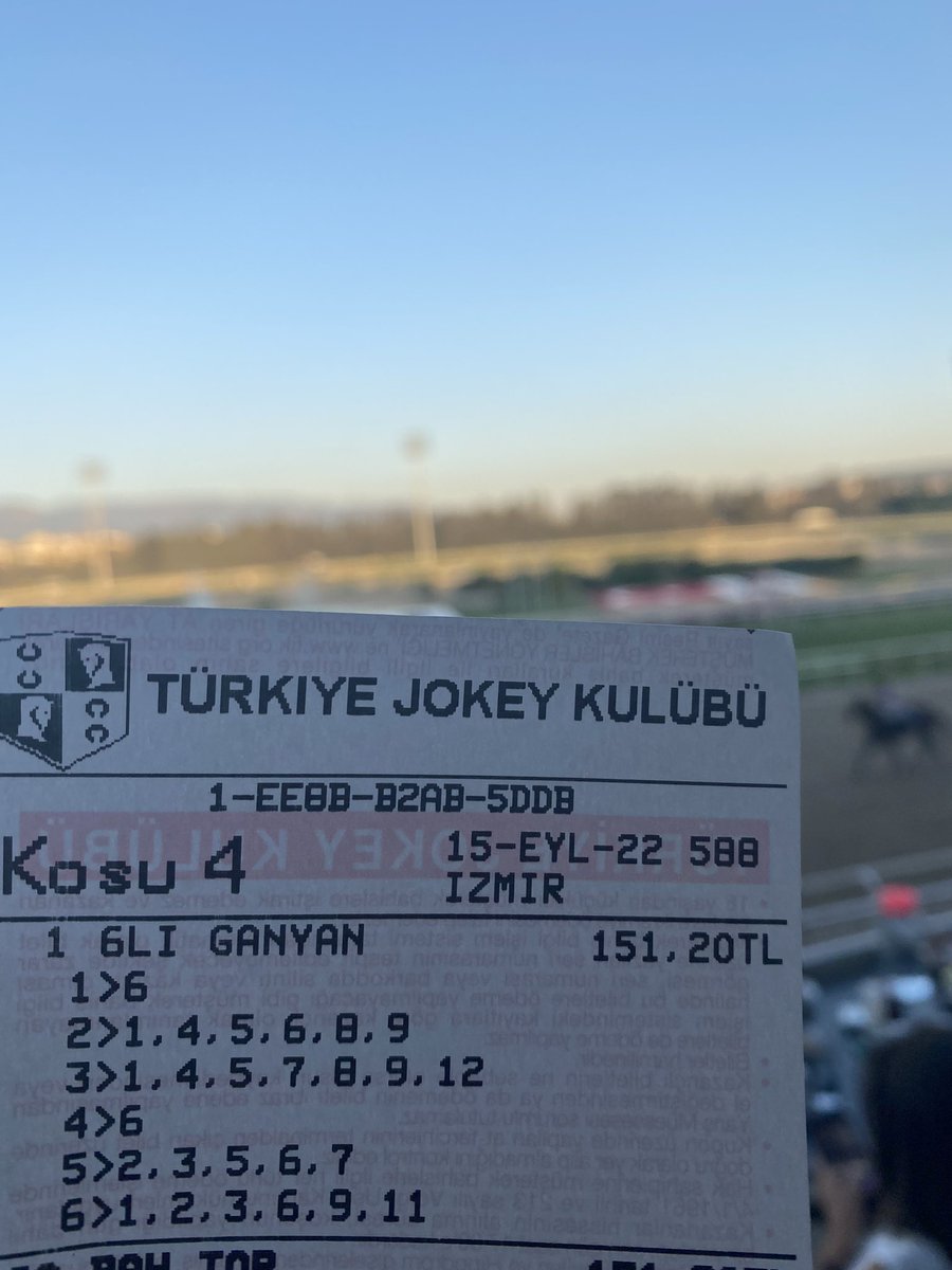 #izmiraltılı #izmir #şirinyerhipodrom #izmirtjk #altılıganyan #altılıtahmin #attarışı 
İzmir 2. Altılımız