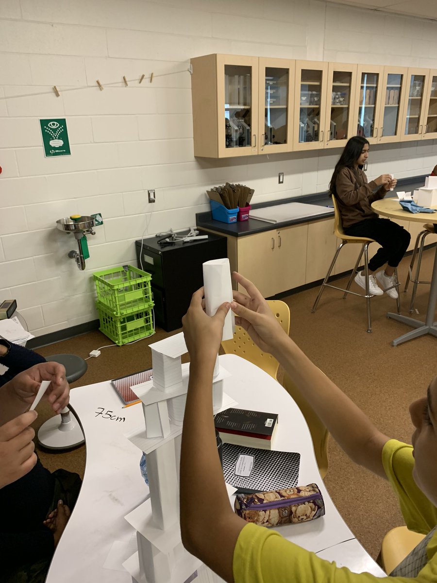 Design Challenge: Construct the highest tower possible using paper that can survive a lateral force <a href="/DesmondHDSB/">Viola Desmond Public School</a> #violathisismewhoareyou