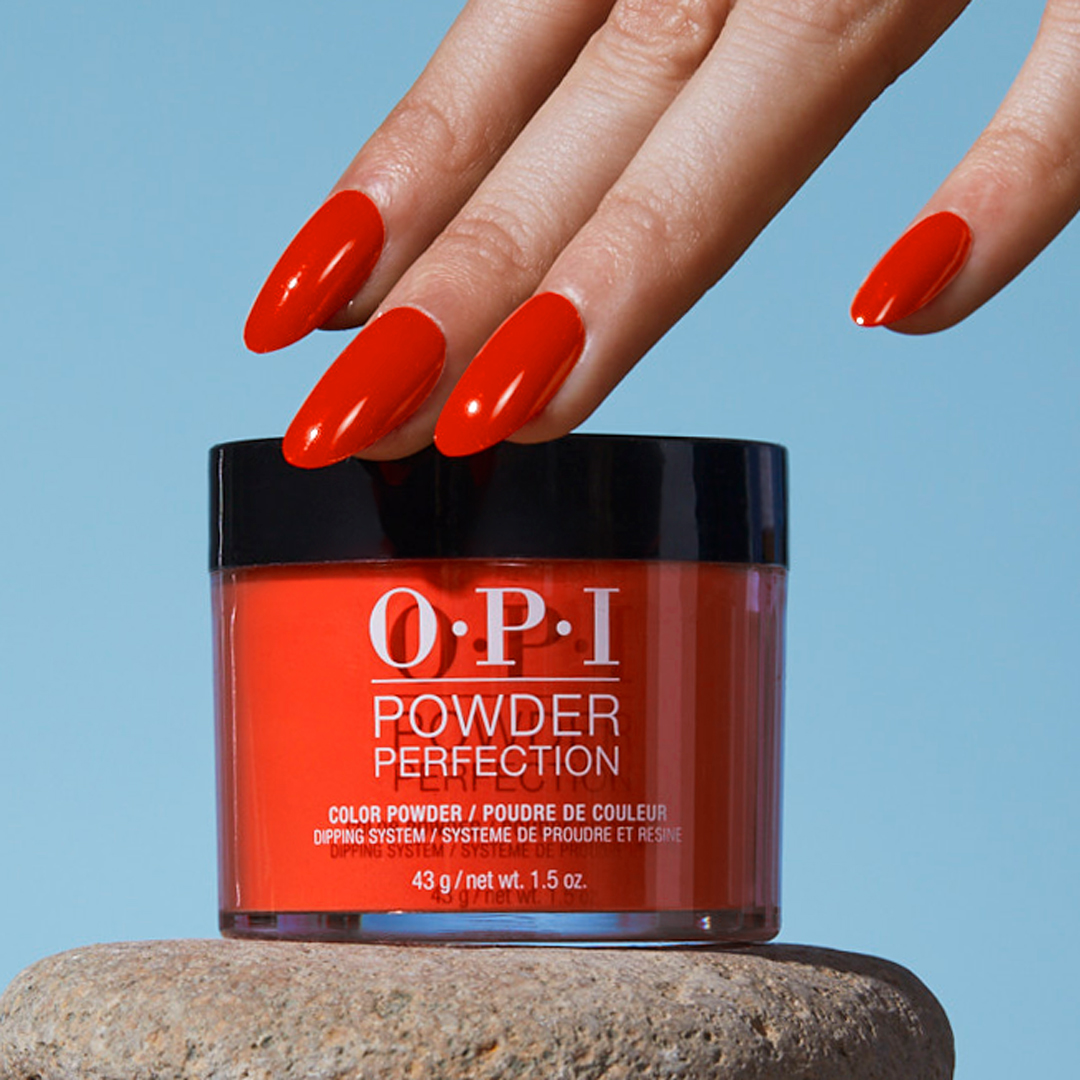 OPI_PRODUCTS's tweet image. The pow-der is at your fingertips! Dip clients’ nails into #RustAndRelaxation in #OPIPowderPerfection for durable, shiny manis that last 2+ weeks.
