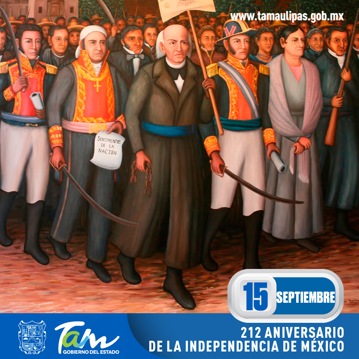 212 Aniversario de la #IndependenciaDeMéxico 🇲🇽.