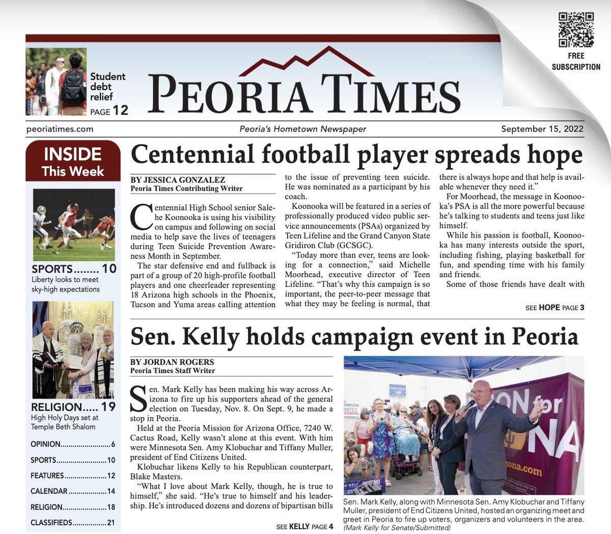 _ariellede's tweet photo. This morning, folks in Peoria are waking up to a recap of @CaptMarkKelly's event last week, where 300+ people rallied around his vision for Arizona &amp; the West Valley -- including lower costs, good-paying jobs, improved infrastructure &amp; a Washington that works for everyone. #AZSen https://t.co/UMxThe5FT5