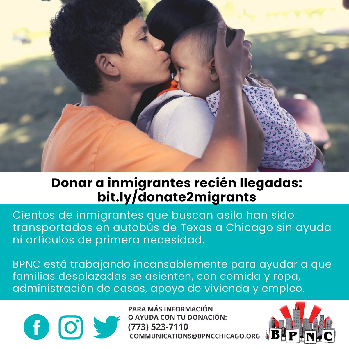BPNC has been working directly providing case management support, transportation, meals, and more to dozens of newly arrived migrants - many of whom are pregnant women, young children, and families.

Support migrant families here: bit.ly/donate2migrants