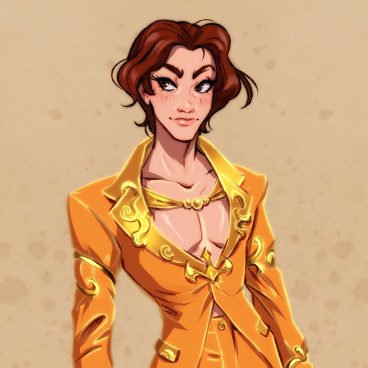 Ripushko's tweet photo. Belle gets his first real suit! 🤵
Belle doesn’t seem to me to be some kind of hipster nerd (I beg you, all she read was fairy tales - not very intellectually), but I believe in her evolution into a very glamorous lady (guy). Beast is a rich dady 😏😏😏.
#Rule63 #disney https://t.co/hgiAf0ClAE