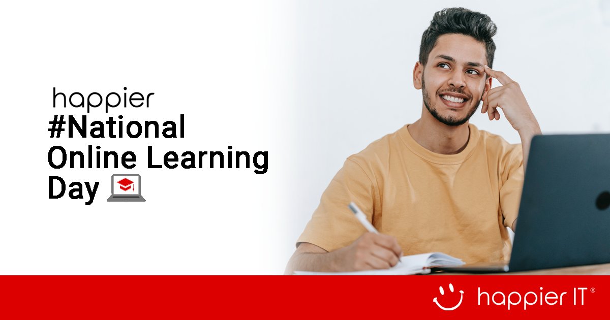 From students to professionals, we wish you all a happier #NationalOnlineLearningDay. Thank you to all the programmers, developers, teachers, educators, and creators that continue to make online learning possible!

#OnlineLearning #elearning #InformationTechnology