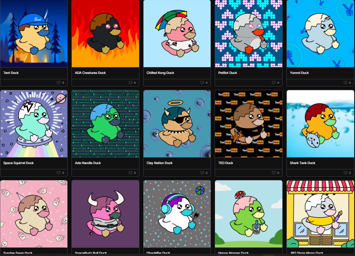 dappyducks's tweet photo. Presenting: Baby Dappy Ducks Collectibles! 
 
Make sure to follow everyone to keep an eye out 

@trading_tent @YummiUniverse @Petbot_io @SpaceSquirrels_
@ADA_Creatures @TEDNationCNFT @claymates @adahandle @DbagMfers
@SundaeSwap @jpgstoreNFT @spacebudzNFT @ChilledKongs https://t.co/O5KluXTpY1