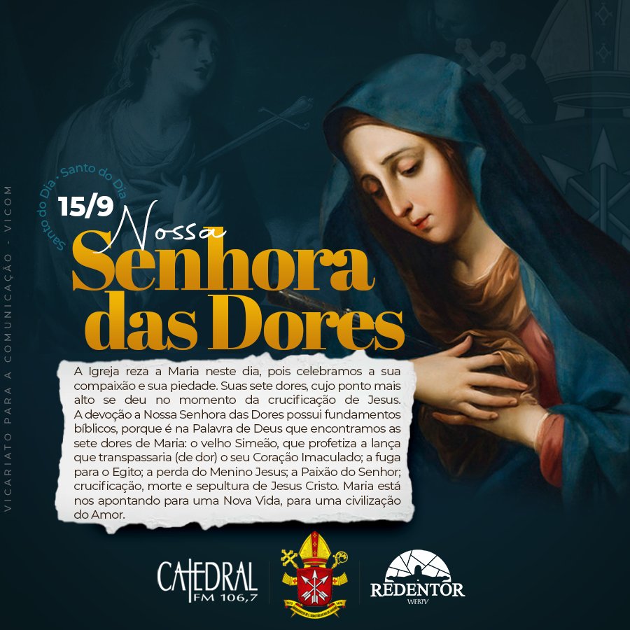 Nossa Senhora das Dores, rogai por nós!

#nossasenhoradasdores