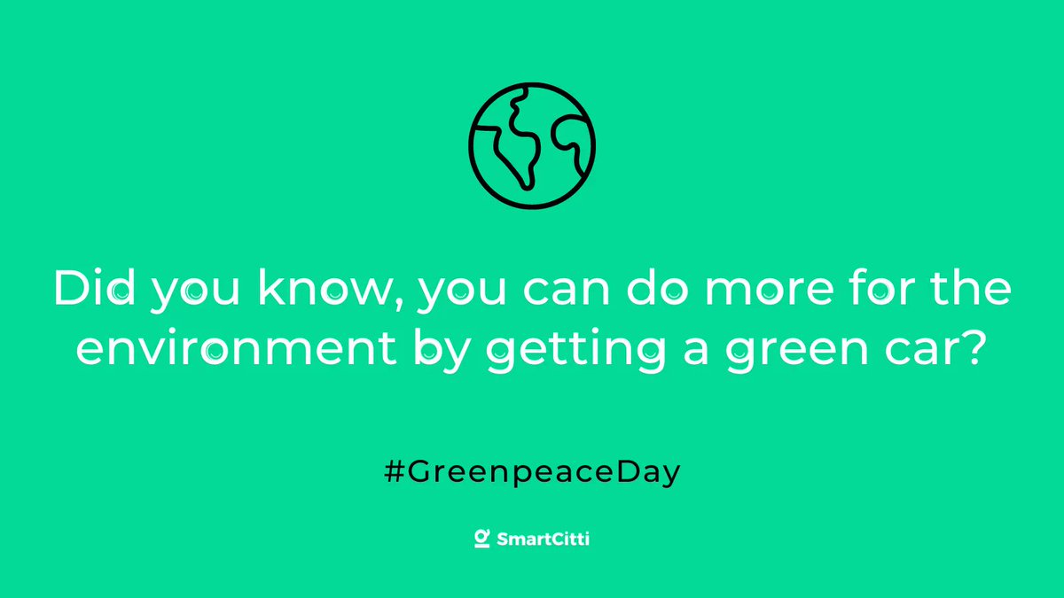smartcitti's tweet photo. Find out how you can help to #protecttheenvironment on #GreenpeaceDay by #driving green 🚗 🌱

Click here to learn more today: https://t.co/FHqsKl4DBZ

#gogreen #mysmartcitti #ecofriendlycars https://t.co/7D97T8Gc40