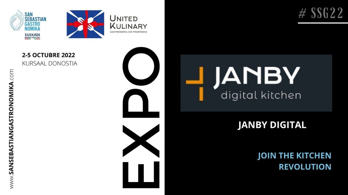 Si quieres saber más sobre inteligencia gastronómica para los procesos de las cocinas profesionales, no dudes en pasar por el stand de <a href="/JanbyDigital/">JanbyDigitalKitchen</a> en la #Feria de San Sebastián Gastronomika #ssg22 
📍 <a href="/KursaalDonostia/">Kursaal</a> 
📅 3- 5 de octubre
 sansebastiangastronomika.com/es/expo