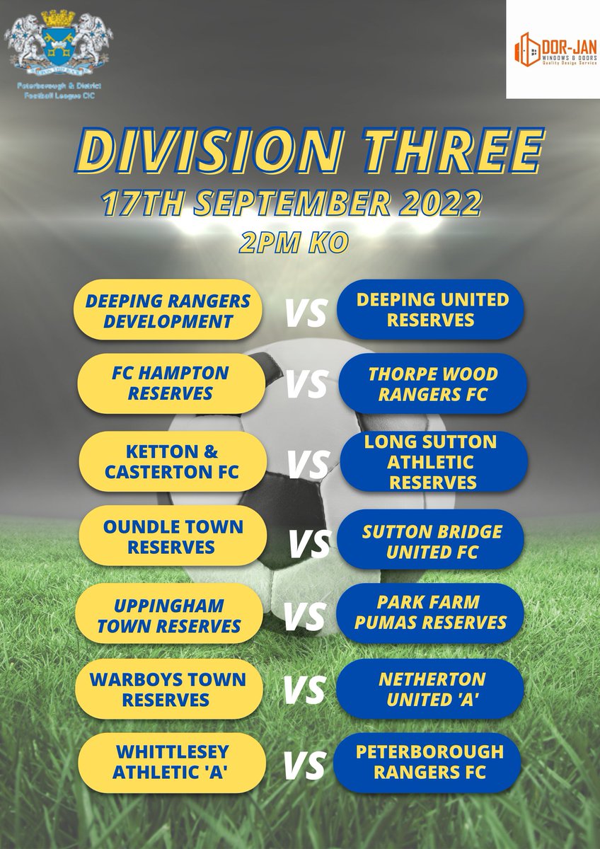 Peterborough & District Football League tweet media