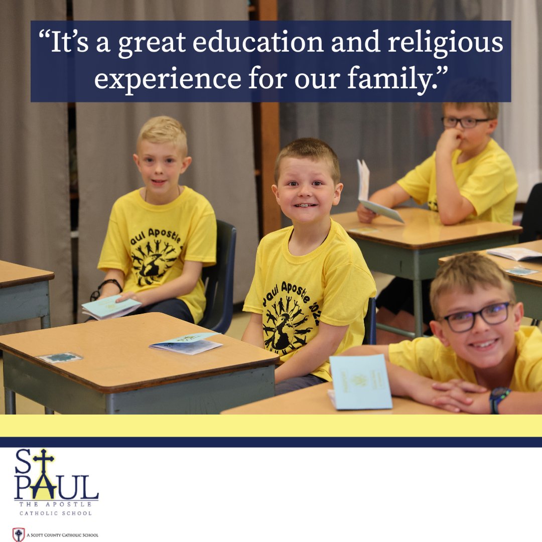 St. Paul the Apostle Parish builds a community of disciples.
#elementaryschool #catholiceducation #gradeschool #kindergarten #catholicschool #davenportiowa #davenportia #quadcities