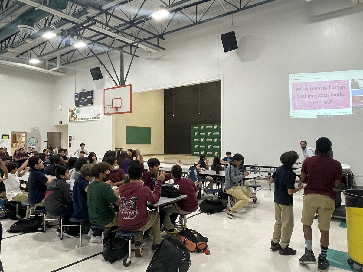 Lorena Sandoval (@lsando04_mms) on Twitter photo Lunch time Karaoke was a huge hit! 🎤🎶Thank you to our Moose PBIS team for hosting this event for our moose scholars. <a href="/noecantu_MMS/">Noe Cantu</a> <a href="/Montwood_MS/">Dr. Melissa (Martinez) Saenz</a> <a href="/mbalderrama_mms/">Mayra Balderrama</a> <a href="/vherrera_mms/">Veronica Herrera</a> <a href="/Montwood_MS/">Dr. Melissa (Martinez) Saenz</a> Lunch time Karaoke was a huge hit! 🎤🎶Thank you to our Moose PBIS team for hosting this event for our moose scholars. <a href="/noecantu_MMS/">Noe Cantu</a> <a href="/Montwood_MS/">Dr. Melissa (Martinez) Saenz</a> <a href="/mbalderrama_mms/">Mayra Balderrama</a> <a href="/vherrera_mms/">Veronica Herrera</a> <a href="/Montwood_MS/">Dr. Melissa (Martinez) Saenz</a>