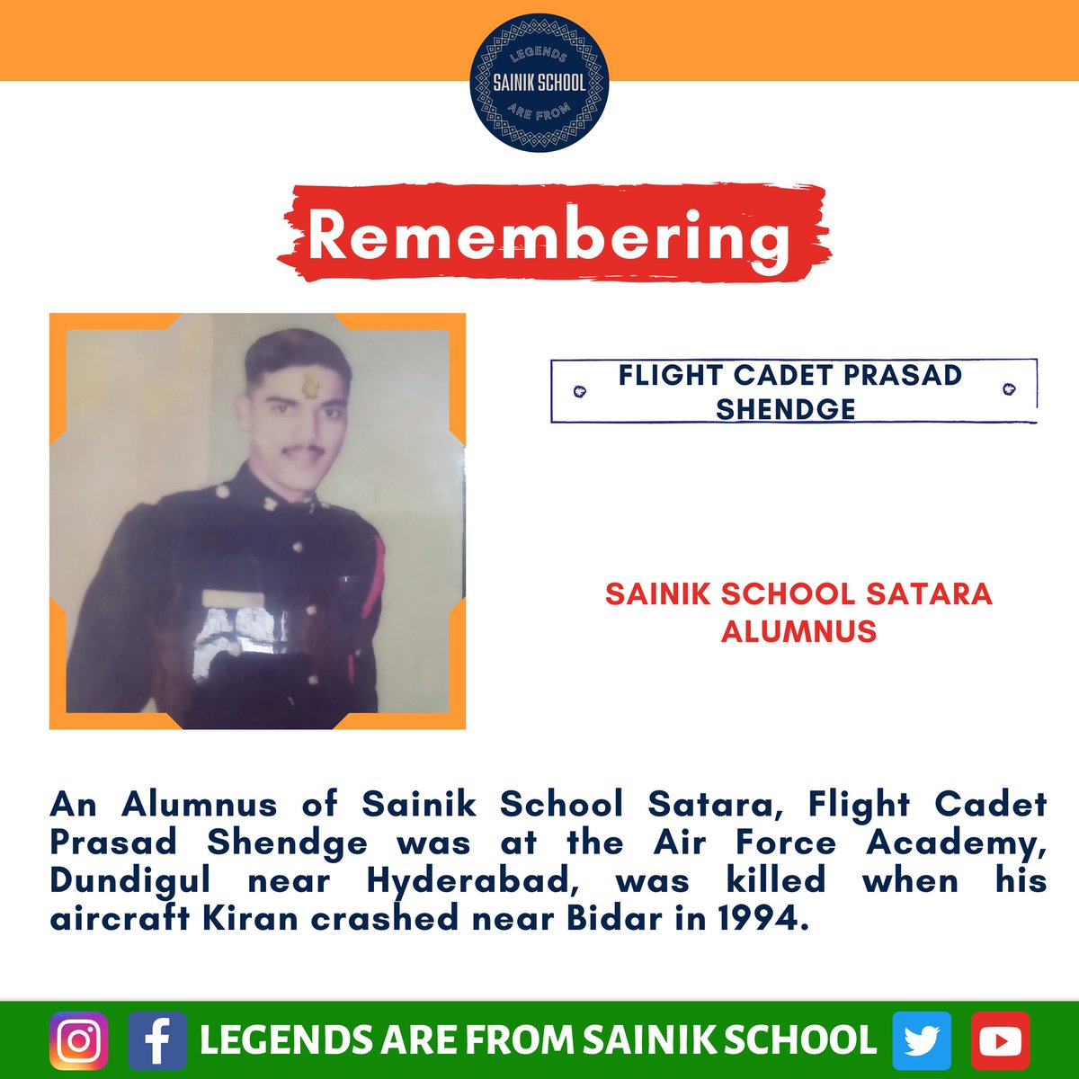 S_S_Legends's tweet photo. Flight Cadet Prasad Shendge https://t.co/8sRQ6YyTyI