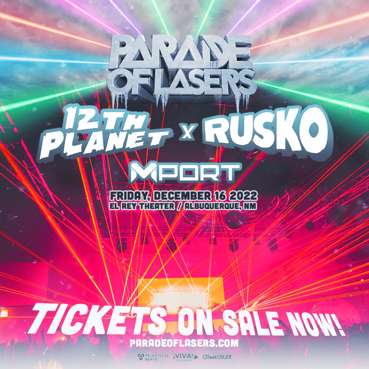 ParadeOfLasers's tweet photo. Our favorite holiday tradition in ABQ is ON SALE NOW! 😍 

Meet at El Rey Theater for the #ParadeOfLasers on Dec. 16! ⇨ https://t.co/vNdcA794MJ 🎉 https://t.co/mNcMxS59zt