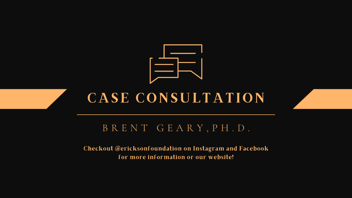 EricksonFound's tweet photo. NEW Case Consultation with Brent Geary available for registration NOW on our website! https://t.co/3RQlretxvI