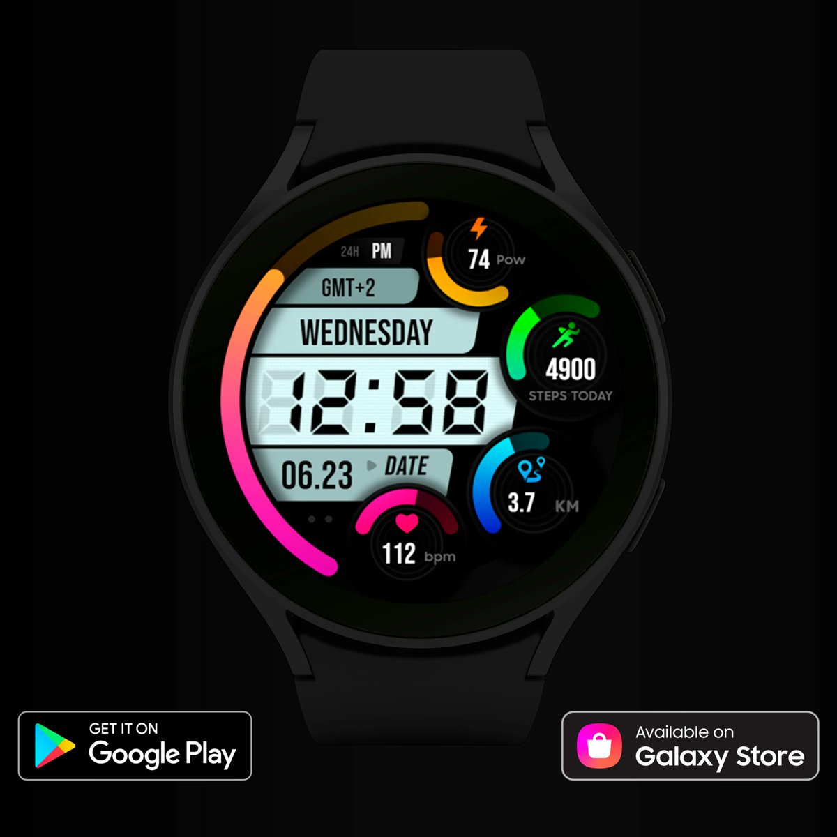 SamsungGearWF's tweet photo. The best version for you. 

Galaxy Store -> https://t.co/GK0TMqk4Wc
Google Play (WearOS)  -> https://t.co/3euJzcYGcB 

***Note: If Google Play shows a message "Incompatible device", open the link from the internet search engine on PC or mobile and install the watchface from it. https://t.co/Tj2a5rGuAd