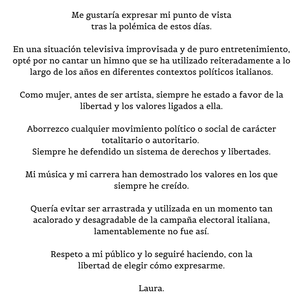 Laura Pausini (@LauraPausini) on Twitter photo 2022-09-15 16:09:43