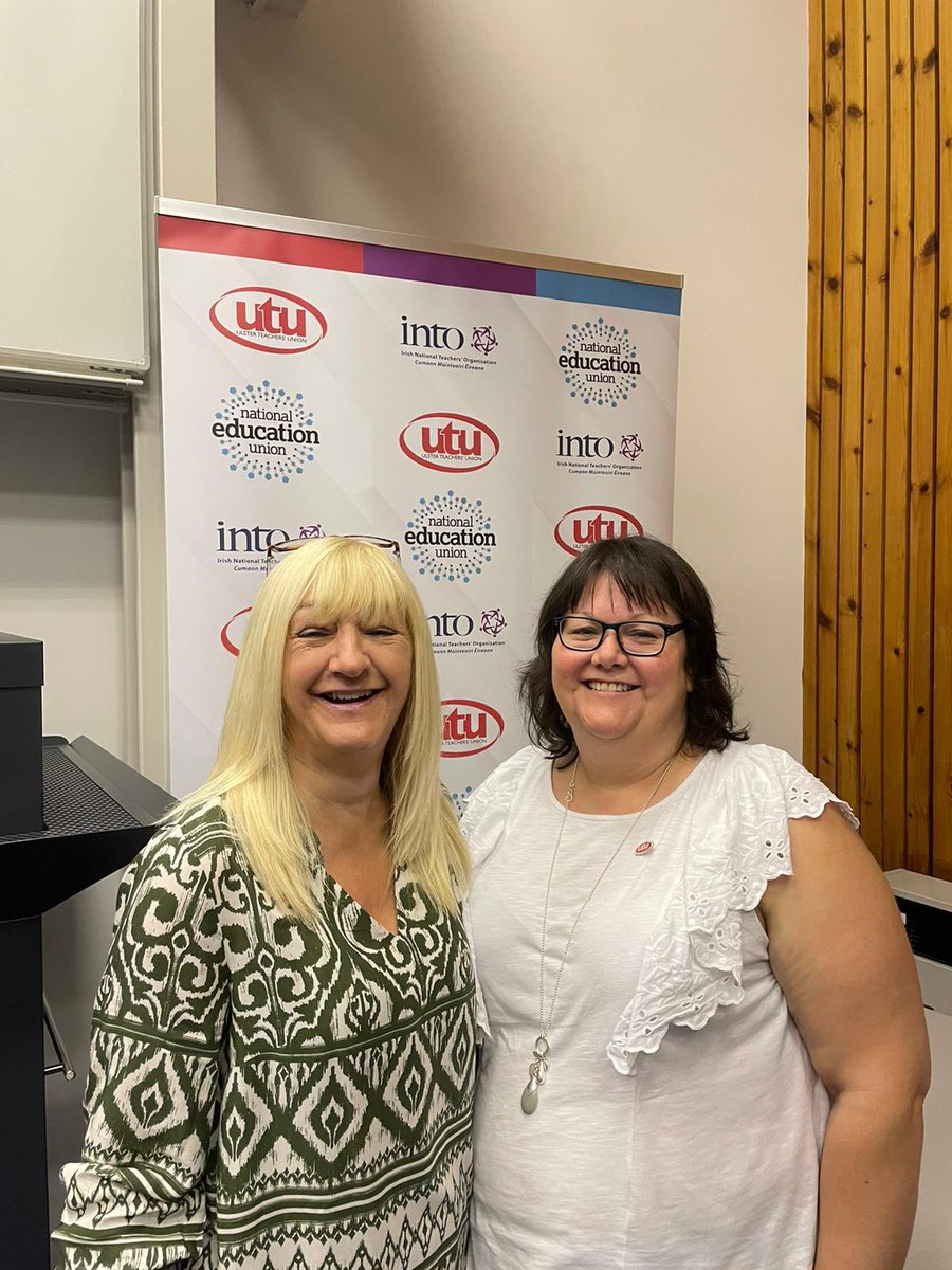UTU_edu's tweet photo. Louise Creelman, President, &amp; Jacquie White, General Secretary, attended the Freshers Fair at @UlsterUni last week.

It was great to meet this year's intake of #PGCE students and UTU look forward to engaging further with you this year.
#teachers #teachertraining #futureinteaching https://t.co/IxpdqHzaRs