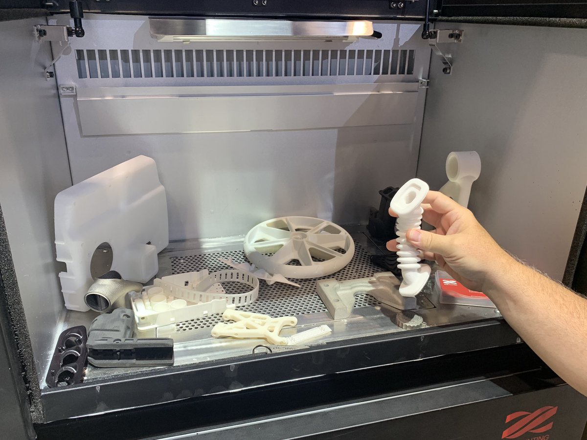 Back on the showfloor now with the team at <a href="/XYZprinting/">XYZprinting USA</a>. Using the MfgPro236 xS, I’m told it’s possible to 3D print parts down to an accuracy of around 0.2mm from recycled material waste produced by <a href="/HP/">HP</a> machines #3Dprinting #IMTS2022