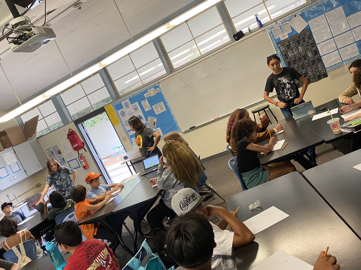 <a href="/mrsruizvida/">Katie Ruiz</a> 8th grade WEB (Where Everybody Belongs) students #connecting with 6th graders. Students leading students. <a href="/VIDASHARKS/">VIDA (6-8 Magnet)</a>