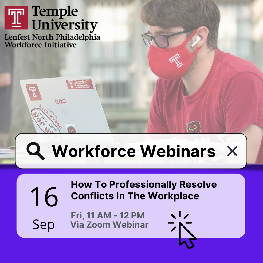 TOMORROW! Join our Workforce Webinar and learn all about how to resolve conflicts in the workplace. To register click the link eventbrite.com/e/how-to-profe…