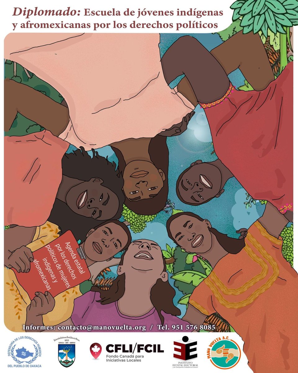FiscalOaxaca's tweet photo. #NoSeTePase| Tienes hasta el 19 de septiembre para inscribirte al diplomado "Escuela de jóvenes indígenas y afromexicanas por los derechos políticos".
📍Registro 
👉https://t.co/wRIBTgeJZO
Informes:  
📲 951 576 80 58
📩 formacion.manovuelta.ac@gmail.com
👉https://t.co/UPUNAEpKnh https://t.co/SrIjLCcnRw