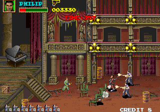 Dr_Westlake's tweet photo. DEAD CONNECTION
Arcade - 1992 - Taito
Nueva York, 5 de septiembre de 1953, cuatro agentes del FBI, deciden limpiar la ciudad de sucios gangsters #Arcade #Taito #DeadConnection #Gangsters #retrogaming #gaming #retrogames #retrogamer #gamers #pixelart #retro #gamedev https://t.co/UlgTqEnV4H