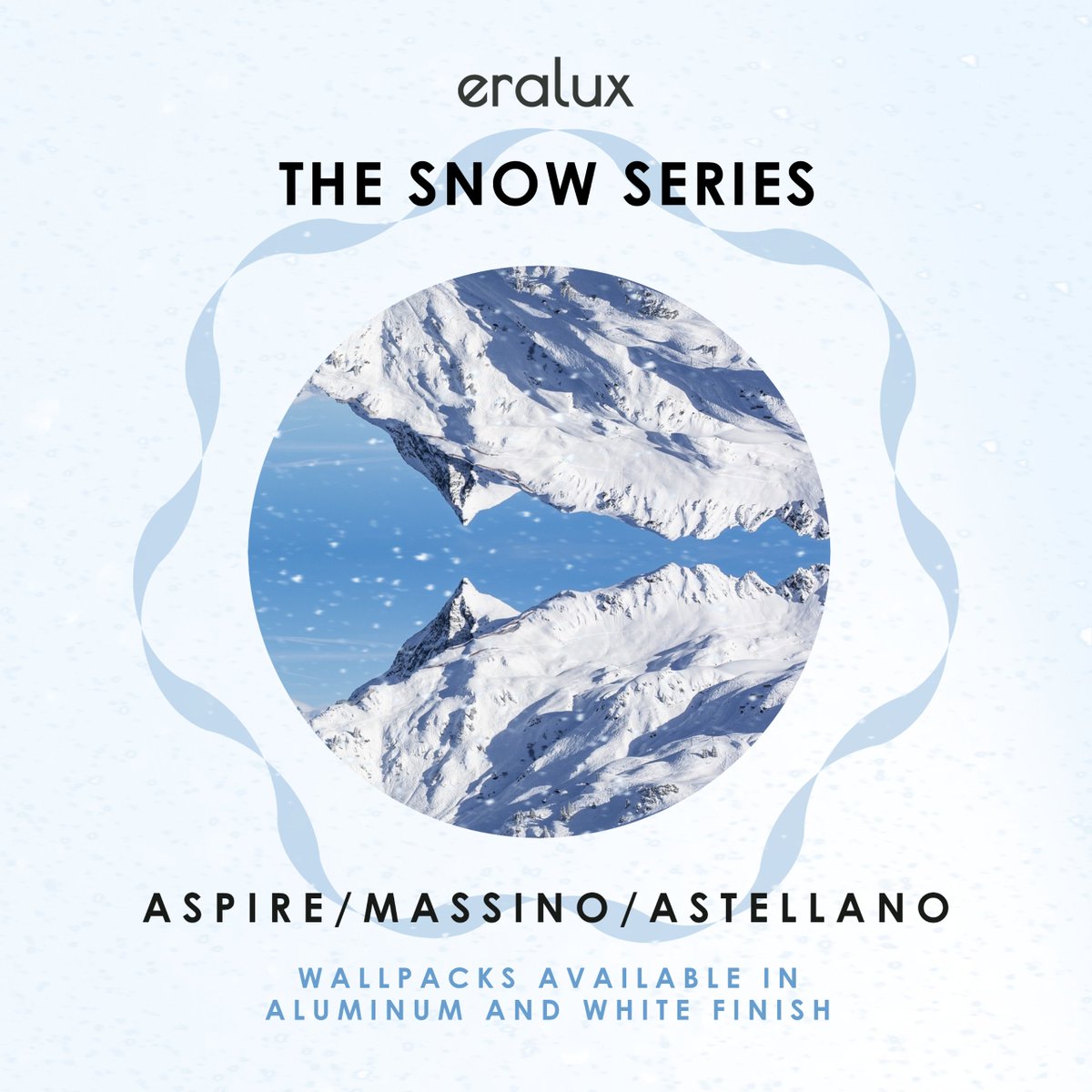 eralux_inc's tweet photo. Warm welcome to the ERALUX SNOW SERIES. Featuring ASPIRE-SNOW, MASSINO-SNOW, and ASTELLANO-SNOW. All power switchable and CCT selectable. Soon to be readily available in white and aluminum finish.

Contact your distributor for more details! https://t.co/sqJRvguUpF