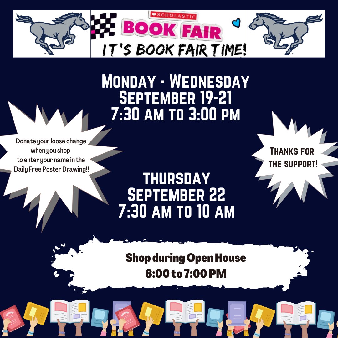 The book fair is just a few days away!  
Come find your new favorite books. 💙📚