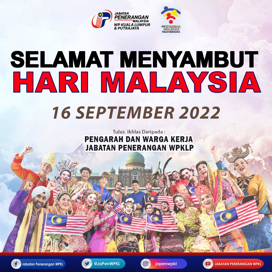 JaPenWPKL's tweet photo. Di sini lahirnya sebuah cinta..
Cinta yang semarakkan..
Penyatuan kita semua sebagai 'Keluarga Malaysia'😍🇲🇾

SELAMAT MENYAMBUT HARI MALAYSIA!🇲🇾
❤️Keluarga Malaysia Teguh Bersama❤️

#KeluargaMalaysiaTeguhBersama
#KibarJalurGemilang
#HKHM2022
#merdeka2022
#merdeka65
#KLCeria https://t.co/xBgFcfkTpJ