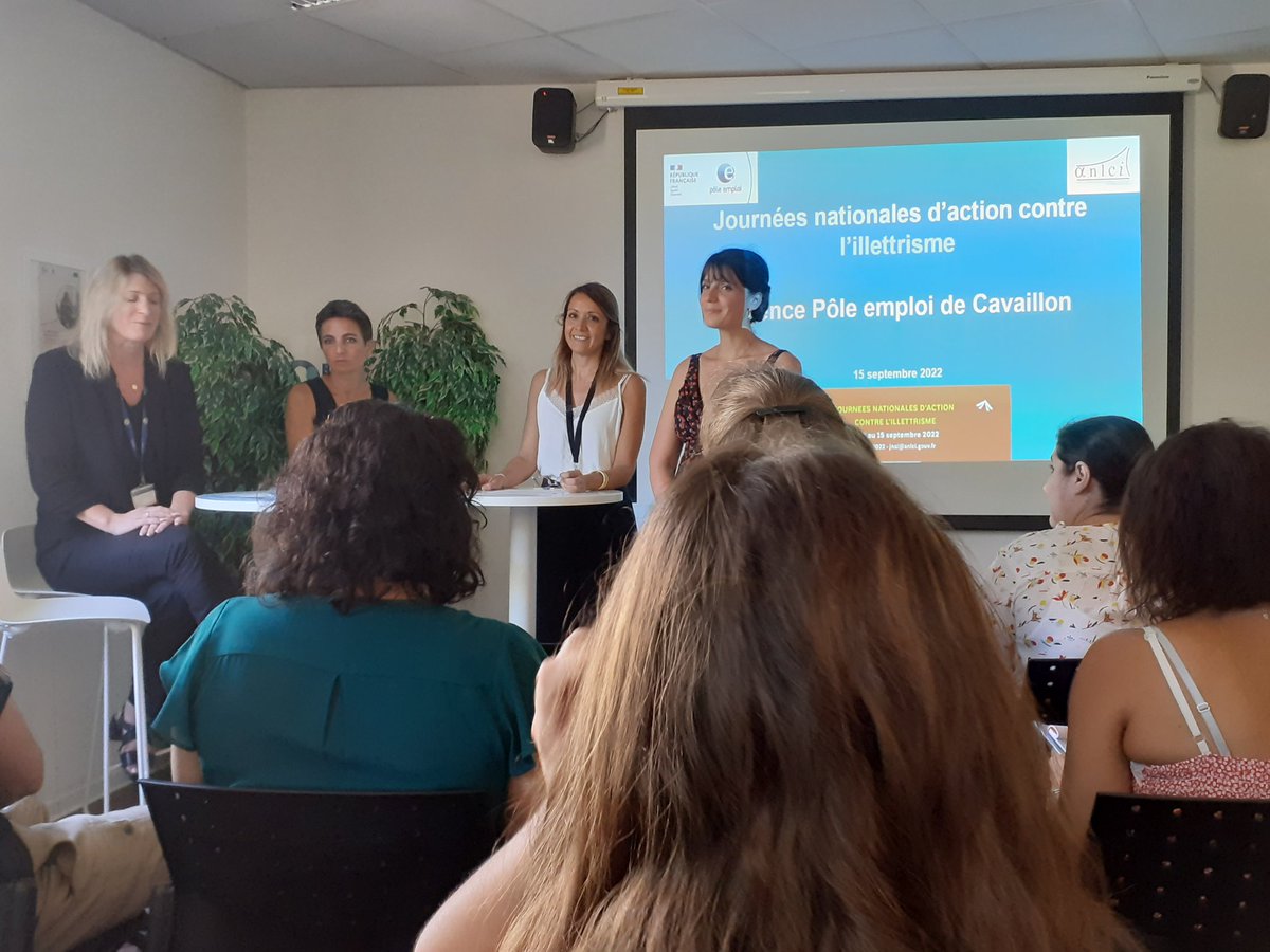 plus de 50 participants au @poleemploi #Cavaillon
Merci <a href="/ANLCI_Lyon/">Agence nationale de lutte contre l’illettrisme</a> pour le partage de votre expertise pour mieux agir sur nos territoires
#TousMobilises