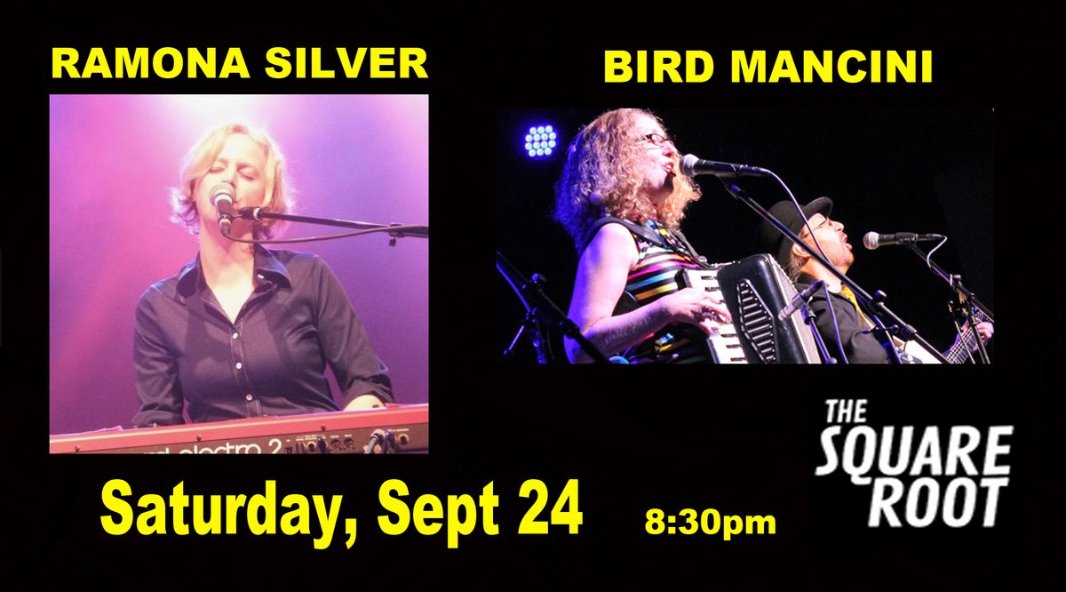 Bird Mancini (duo) and Ramona Silver (solo) play Roslindale's Porch Fest After Party at The Square Root, 3 Corinth St., Roslindale, MA. This is a free event.
Ramona Silver 8:30pm
Bird Mancini 9:30pm birdmancini.com