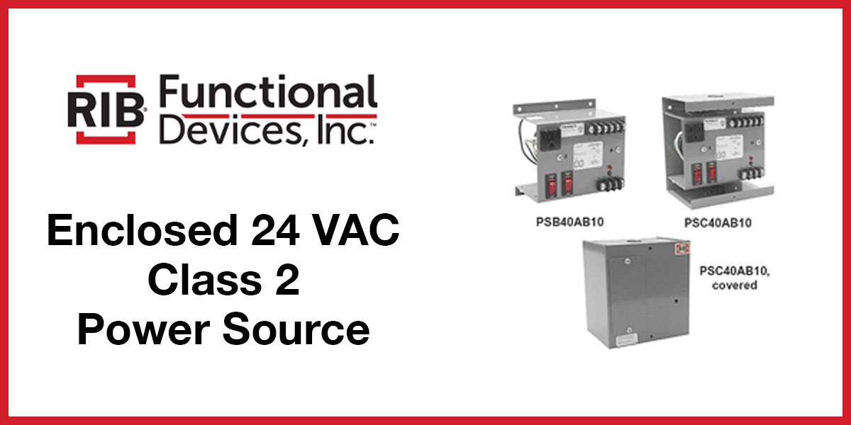 KeleSolutions's tweet photo. The Functional Devices Model PSB40AB10, PSB100AB10, PSC40AB10, and PSC100AB10 24VAC Class 2 power sources are pre-packaged in a metal enclosure. Shop now here: https://t.co/ael2Gpdrs7
#FunctionalDevices #HVAC #BAS #RIB https://t.co/6RZFDqxqDP