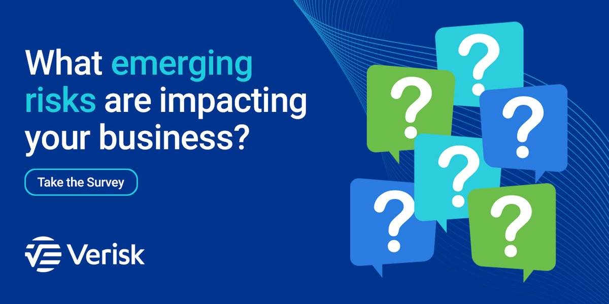Verisk_Brian's tweet photo. We’d like to better understand what emerging risks you feel have the greatest potential to impact your commercial property business. We’ll help you keep up with what matters most! Take the survey: https://t.co/QZZN0R4t1L https://t.co/RS41MCtCo3