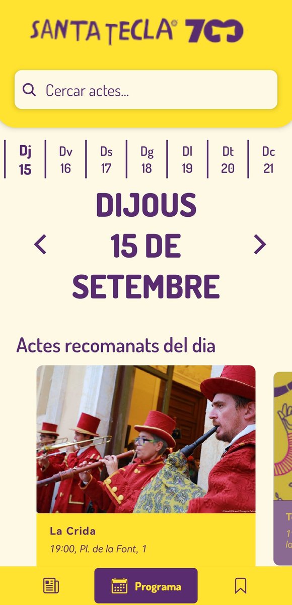 <a href="/Atzvr/">Atzavara</a> <a href="/JoanMerca_/">Joan Mercadé</a> <a href="/MagradaTGN/">M'AGRADA TARRAGONA</a> <a href="/diaridtarragona/">Diari de Tarragona</a> <a href="/SantateclaTGN/">Santa Tecla Tarragona</a> <a href="/esterrd/">Ester Roca</a> <a href="/Joan_Adsera/">Joan Adserà Quesada</a> <a href="/JaumetGuasch/">Jaume Guasch</a> <a href="/JohanFortuny/">Joan Fortuny</a> fet 😍✌️