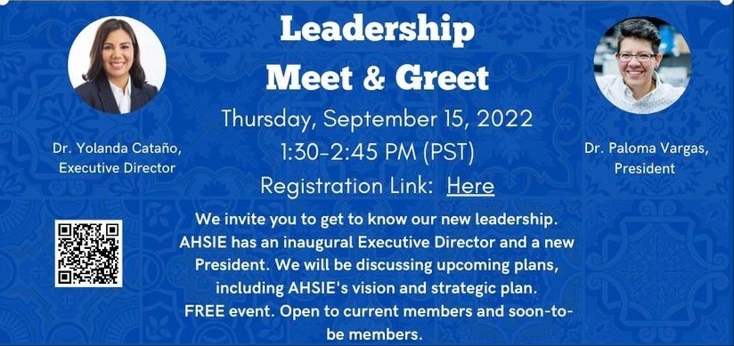 ahsieducators's tweet image. Who is AHSIE and what is the future of AHSIE?
Join us today to learn more about our leadership and AHSIE! Free and open to all. Link to register: lnkd.in/gv_2AJyw
#ahsieeducators #ahsie #hsisweek #hsi #hispanicservinginstitutions
